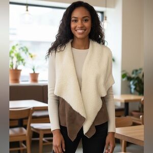 Ambiance Shearling Sherpa Brown Vest